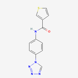 molecular formula C12H9N5OS B2509969 N-(4-(1H-tetrazol-1-yl)phenyl)thiophene-3-carboxamide CAS No. 1207026-74-1