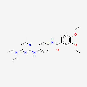 molecular formula C26H33N5O3 B2509981 N-(4-{[4-(diethylamino)-6-methylpyrimidin-2-yl]amino}phenyl)-3,4-diethoxybenzamide CAS No. 923216-80-2