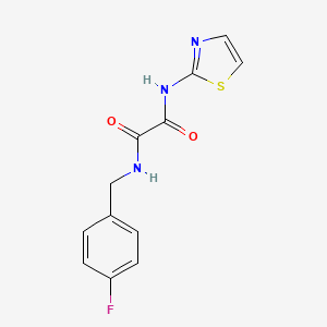 molecular formula C12H10FN3O2S B2509998 N1-(4-fluorobenzyl)-N2-(thiazol-2-yl)oxalamide CAS No. 368889-67-2
