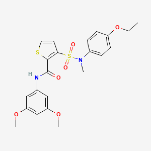 molecular formula C22H24N2O6S2 B2509999 N-(3,5-dimethoxyphenyl)-3-[(4-ethoxyphenyl)(methyl)sulfamoyl]thiophene-2-carboxamide CAS No. 1251624-38-0