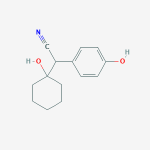 molecular formula C14H17NO2 B025100 2-(1-Hydroxycyclohexyl)-2-(4-hydroxyphenyl)acetonitrile CAS No. 918344-20-4