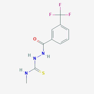 molecular formula C10H10F3N3OS B2510025 N-methyl-2-[3-(trifluoromethyl)benzoyl]-1-hydrazinecarbothioamide CAS No. 866153-82-4