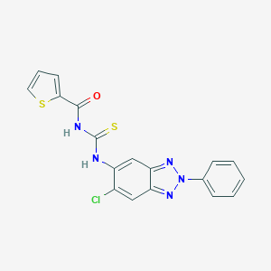 molecular formula C18H12ClN5OS2 B251005 N-(6-chloro-2-phenyl-2H-1,2,3-benzotriazol-5-yl)-N'-(2-thienylcarbonyl)thiourea 