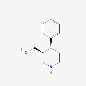 molecular formula C12H17NO B2510055 rac-[(3R,4R)-4-phenylpiperidin-3-yl]methanol, cis CAS No. 1807937-67-2; 1931894-54-0