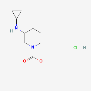molecular formula C13H25ClN2O2 B2510081 tert-Butyl 3-(cyclopropylamino)piperidine-1-carboxylate hydrochloride CAS No. 2173999-61-4