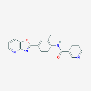molecular formula C19H14N4O2 B251011 N-[2-methyl-4-([1,3]oxazolo[4,5-b]pyridin-2-yl)phenyl]pyridine-3-carboxamide 