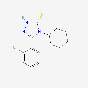 molecular formula C14H16ClN3S B2510117 5-(2-chlorophenyl)-4-cyclohexyl-4H-1,2,4-triazole-3-thiol CAS No. 26029-19-6