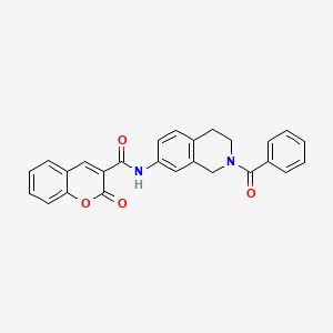 molecular formula C26H20N2O4 B2510118 N-(2-benzoyl-1,2,3,4-tetrahydroisoquinolin-7-yl)-2-oxo-2H-chromene-3-carboxamide CAS No. 955717-52-9