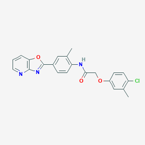 molecular formula C22H18ClN3O3 B251012 2-(4-chloro-3-methylphenoxy)-N-[2-methyl-4-([1,3]oxazolo[4,5-b]pyridin-2-yl)phenyl]acetamide 