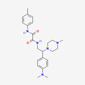 molecular formula C24H33N5O2 B2510154 N1-(2-(4-(dimethylamino)phenyl)-2-(4-methylpiperazin-1-yl)ethyl)-N2-(p-tolyl)oxalamide CAS No. 941995-31-9