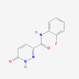 molecular formula C11H8FN3O2 B2510156 N-(2-fluorophenyl)-6-oxo-1,6-dihydropyridazine-3-carboxamide CAS No. 848918-86-5