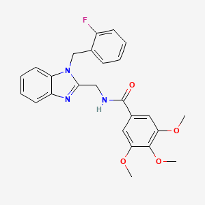 molecular formula C25H24FN3O4 B2510186 N-({1-[(2-FLUOROPHENYL)METHYL]-1H-1,3-BENZODIAZOL-2-YL}METHYL)-3,4,5-TRIMETHOXYBENZAMIDE CAS No. 850920-65-9