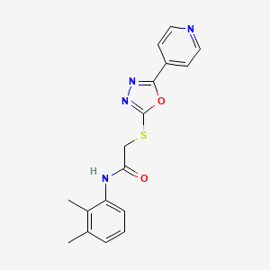 molecular formula C17H16N4O2S B2510190 N-(2,3-dimethylphenyl)-2-{[5-(pyridin-4-yl)-1,3,4-oxadiazol-2-yl]sulfanyl}acetamide CAS No. 539804-88-1