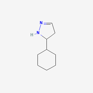 molecular formula C9H16N2 B2510196 5-cyclohexyl-4,5-dihydro-1H-pyrazole CAS No. 2049867-90-3