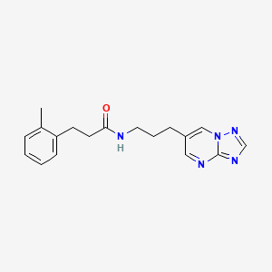 molecular formula C18H21N5O B2510200 N-(3-([1,2,4]triazolo[1,5-a]pyrimidin-6-yl)propyl)-3-(o-tolyl)propanamide CAS No. 2034615-56-8