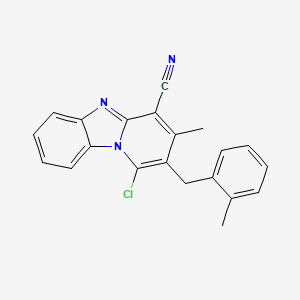 1-Chloro-3-methyl-2-(2-methylbenzyl)pyrido[1,2-a]benzimidazole-4-carbonitrile