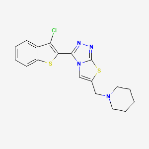 3-(3-Chloro-1-benzothiophen-2-yl)-6-(piperidin-1-ylmethyl)[1,3]thiazolo[2,3-c][1,2,4]triazole