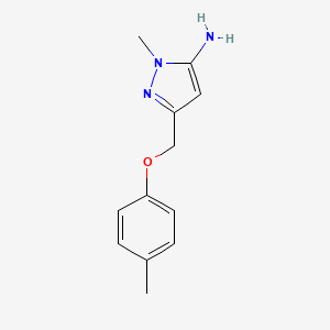 2-Methyl-5-[(4-methylphenoxy)methyl]pyrazol-3-amine