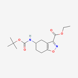 Ethyl 5-((tert-butoxycarbonyl)amino)-4,5,6,7-tetrahydrobenzo[d]isoxazole-3-carboxylate