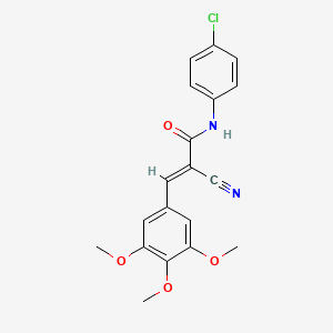 (2E)-N-(4-chlorophenyl)-2-cyano-3-(3,4,5-trimethoxyphenyl)prop-2-enamide