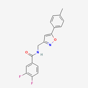 3,4-difluoro-N-((5-(p-tolyl)isoxazol-3-yl)methyl)benzamide