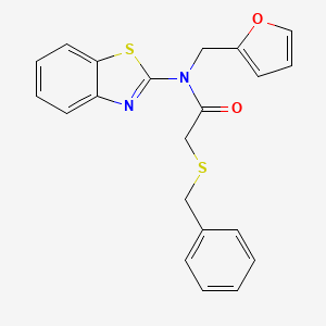N-(benzo[d]thiazol-2-yl)-2-(benzylthio)-N-(furan-2-ylmethyl)acetamide