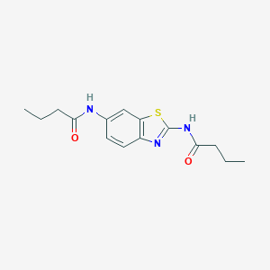 molecular formula C15H19N3O2S B251026 N-[2-(butyrylamino)-1,3-benzothiazol-6-yl]butanamide 