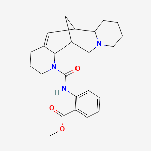 molecular formula C24H31N3O3 B2510284 methyl 2-(3,15-diazatetracyclo[7.7.1.02,7.010,15]heptadec-7-ene-3-carbonylamino)benzoate CAS No. 1796995-87-3