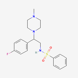 N-[2-(4-fluorophenyl)-2-(4-methylpiperazin-1-yl)ethyl]benzenesulfonamide