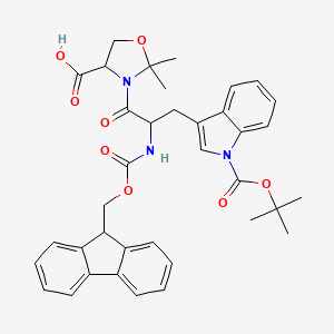 molecular formula C37H39N3O8 B2510287 Fmoc-Trp(Boc)-Ser(Psi(Me,Me)pro)-OH 