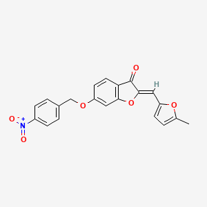 (Z)-2-((5-methylfuran-2-yl)methylene)-6-((4-nitrobenzyl)oxy)benzofuran-3(2H)-one