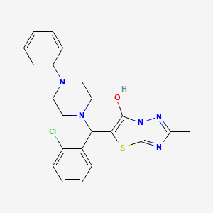 5-((2-Chlorophenyl)(4-phenylpiperazin-1-yl)methyl)-2-methylthiazolo[3,2-b][1,2,4]triazol-6-ol