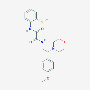 molecular formula C22H27N3O4S B2510297 N'-[2-(4-methoxyphenyl)-2-(morpholin-4-yl)ethyl]-N-[2-(methylsulfanyl)phenyl]ethanediamide CAS No. 941933-29-5