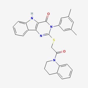 2-[2-(3,4-dihydro-2H-quinolin-1-yl)-2-oxoethyl]sulfanyl-3-(3,5-dimethylphenyl)-5H-pyrimido[5,4-b]indol-4-one