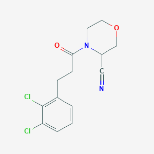 4-[3-(2,3-Dichlorophenyl)propanoyl]morpholine-3-carbonitrile