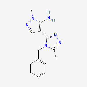 4-(4-benzyl-5-methyl-4H-1,2,4-triazol-3-yl)-1-methyl-1H-pyrazol-5-ylamine