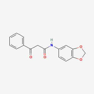 molecular formula C16H13NO4 B2510326 N-Benzo[1,3]dioxol-5-yl-3-oxo-3-phenyl-propionamide CAS No. 326021-94-7