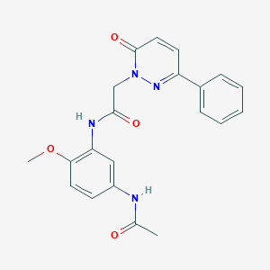 N-(5-acetamido-2-methoxyphenyl)-2-(6-oxo-3-phenylpyridazin-1(6H)-yl)acetamide