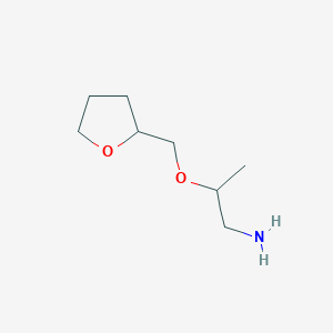 molecular formula C8H17NO2 B2510375 2-(Tetrahydro-2-furanylmethoxy)-1-propanamine CAS No. 825-44-5; 883537-85-7