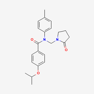 4-isopropoxy-N-((2-oxopyrrolidin-1-yl)methyl)-N-(p-tolyl)benzamide