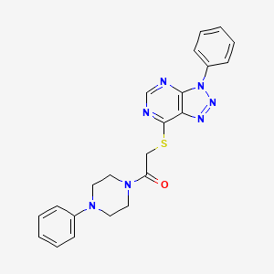 2-((3-phenyl-3H-[1,2,3]triazolo[4,5-d]pyrimidin-7-yl)thio)-1-(4-phenylpiperazin-1-yl)ethanone