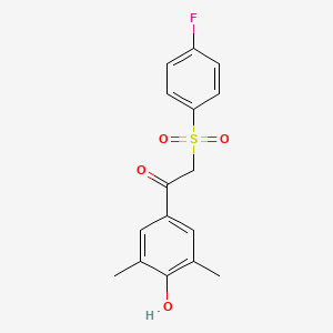 2-[(4-Fluorophenyl)sulfonyl]-1-(4-hydroxy-3,5-dimethylphenyl)-1-ethanone