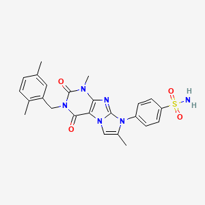 4-(3-(2,5-dimethylbenzyl)-1,7-dimethyl-2,4-dioxo-3,4-dihydro-1H-imidazo[2,1-f]purin-8(2H)-yl)benzenesulfonamide