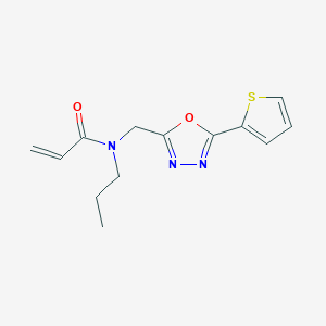 N-propyl-N-{[5-(thiophen-2-yl)-1,3,4-oxadiazol-2-yl]methyl}prop-2-enamide