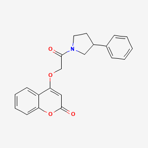 4-(2-oxo-2-(3-phenylpyrrolidin-1-yl)ethoxy)-2H-chromen-2-one
