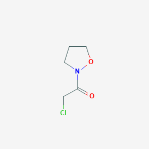 molecular formula C5H8ClNO2 B2510462 Ethanone, 2-chloro-1-(2-isoxazolidinyl)- CAS No. 139734-56-8