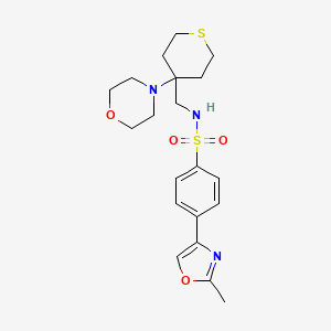 4-(2-Methyl-1,3-oxazol-4-yl)-N-[(4-morpholin-4-ylthian-4-yl)methyl]benzenesulfonamide