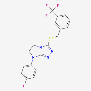 7-(4-fluorophenyl)-3-((3-(trifluoromethyl)benzyl)thio)-6,7-dihydro-5H-imidazo[2,1-c][1,2,4]triazole
