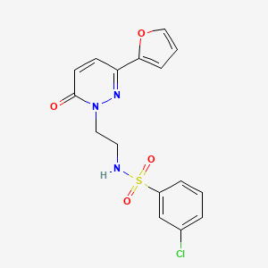 3-chloro-N-(2-(3-(furan-2-yl)-6-oxopyridazin-1(6H)-yl)ethyl)benzenesulfonamide