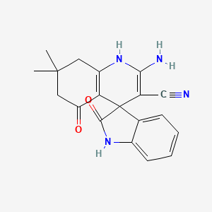 2'-amino-7',7'-dimethyl-2,5'-dioxo-5',6',7',8'-tetrahydro-1'H-spiro[indoline-3,4'-quinoline]-3'-carbonitrile